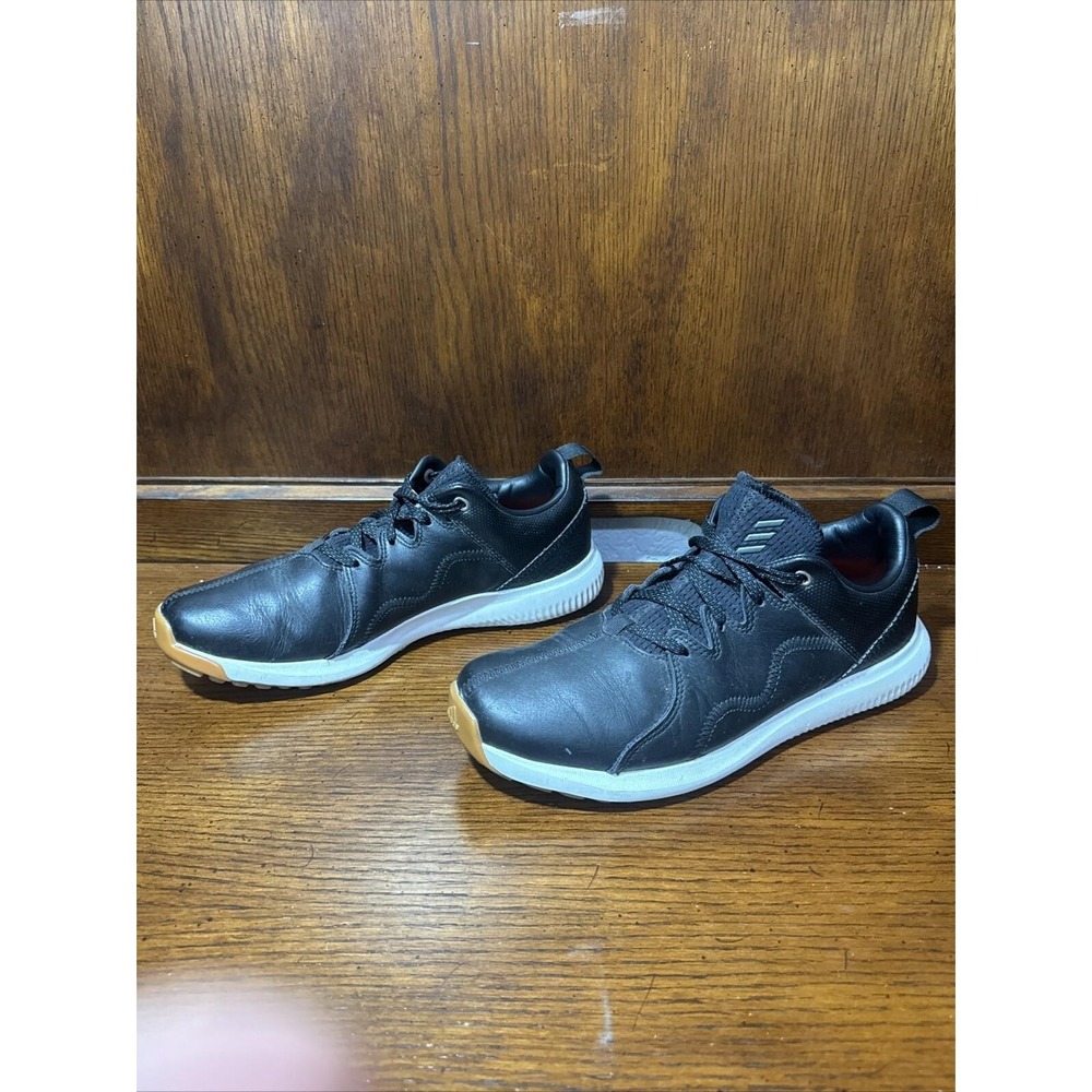 Adidas Golf Shoes Men's‎ 8  Adicross Black Leather BB7878 Sneakers - Picture 7 of 10